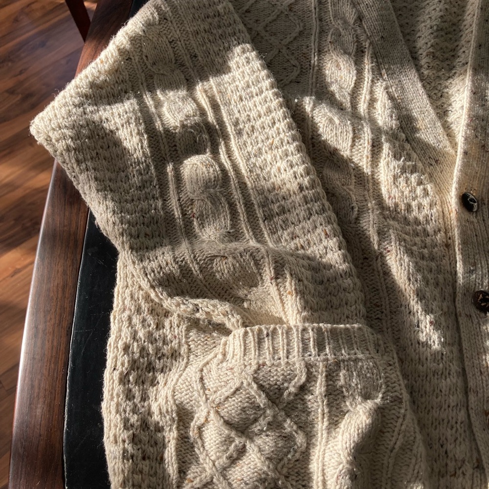 Vintage ‘Catamount Trail’ Men’s Cable-Knit Cardigan -size XL.